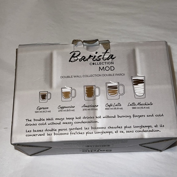 NIB BARISTA BOROSILICATE ESPRESSO CUPS - Picture 3 of 7